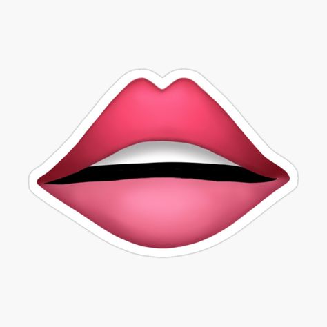 Get my art printed on awesome products. Support me at Redbubble #RBandME: https://www.redbubble.com/i/sticker/Lip-Emoji-by-DoodlesnNoodlez/54760613.EJUG5?asc=u Lips Emoji, Lips Sticker, Emoji Pictures, Emoji Stickers, Profile Pictures, Profile Picture, My Art, Awesome Products, Lips