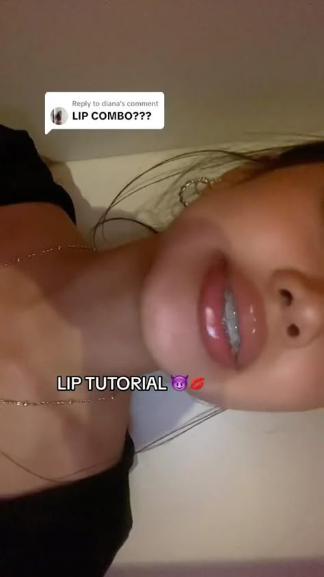 Amazon Link here! Credits: @xx_lecaca_xx Bigger Lips With Lip Liner, How To Do A Pouty Lip, Lip Routine Tips, Lip Tutorial With Eyeshadow, How To Make My Lips Bigger Natural, Small Lips Lip Liner, Lip Makeup Tutorial For Beginners, How To Make Lip Liner Last All Day, Lip Combos For School