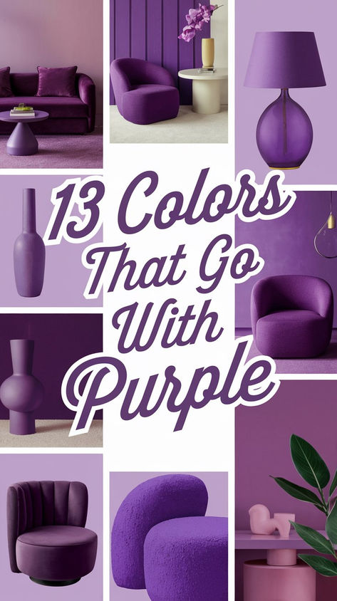 Everything About Purple Color Combos Blue And Purple Living Room Color Scheme, Purple Salon Ideas, Purple Wall Living Room Ideas, Purple And Grey Office Ideas, Purple Hallway Ideas, Purple Sofa Living Room Ideas Color Combinations, Purple Salon Decor Ideas, Purple Couch Living Room Decor, Purple Wall Room Ideas