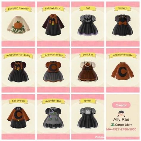 Acnh Clothes Design Codes Goth, Witch Animal Crossing Custom Designs, Acnh Goth Outfit, Witch Acnh, Music Dark Academia, Acnh Gothcore, Clothes Animal Crossing, Animal Crossing Fashion, Fall Acnh