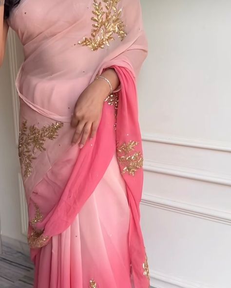 Beautiful sequin handwork on pure chiffon saree [saree fashion sareelover sareeshop sareeusa pure chiffon fabric handwork sequins pastel shades] Shaded Chiffon Sarees, Shaded Saree, Pure Chiffon Sarees, Chiffon Sarees, Saree Fashion, Pure Chiffon, Chiffon Saree, Pastel Shades, Georgette Sarees