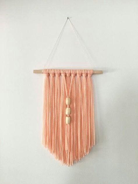 Boho Cricut, Cricut Decor, Pola Macrame, Hanging Bedroom, Yarn Wall Art, Bohemian Wall Hanging, Yarn Wall, Macrame Wall Hanging Diy, Hanger Diy