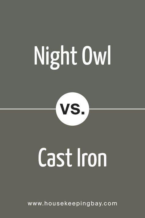 Night Owl SW 7061 by Sherwin Williams vs Cast Iron SW 6202 by Sherwin Williams Sw Cast Iron, Sherwin Williams Gray Paint Colors, Sherwin Williams Paint Gray, Sherwin Williams Coordinating Colors, Best Greige, Gray Paint Colors, Sherwin Williams Gray, Trim Colors, Gray Paint