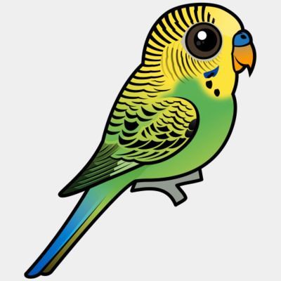 Cute Birds of Prey by Birdorable Yellow Budgie, Green Budgie, Blue Budgie, Australian Parrots, Ladybug Crafts, Most Famous Paintings, Bird Clipart, African Grey Parrot, Cartoon Pictures