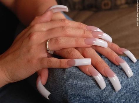 gio ☆ free britney on Twitter: "i love me a cute french tip… " Coffin Curved Acrylic Nails, Long Curved Acrylic Nails French Tip, Curved Nails French Tip, Curve French Tip Nails, Long Curved Acrylic Nails Coffin, Curved Coffin Nails, Nail Square Long, Curved French Tip Nails, Short Curved Nails