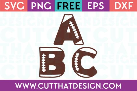 Football Letters, Free Svg Downloads, Football Fonts, Circuit Ideas, Free Football, Design Letters, Senior Night, Cricut Fonts, Svg Downloads