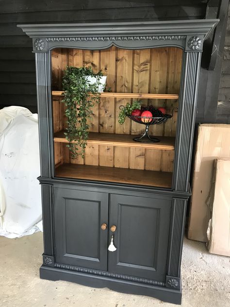 Upcycled Bookcase, Bookcase Painted, Elegant Bookcase, Bookshelf Makeover, Armoire Makeover, Revamp Furniture, Bookcases For Sale, Coffee Bar Home, Diy Furniture Renovation