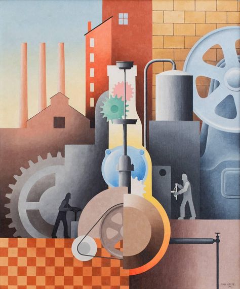 Futurism Art, Art Deco Industrial, Avant Garde Art, Cubism Art, Industrial Art, Mural Art, Teaching Art, Paintings & Prints, Art Deco Design