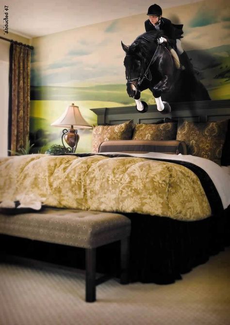 Horse Girls Bedroom, Horse Room Decor, Horse Themed Bedrooms, Horse Bedroom, Horse Room, Themed Bedrooms, Equestrian Home, Horses Theme, Horse Stable