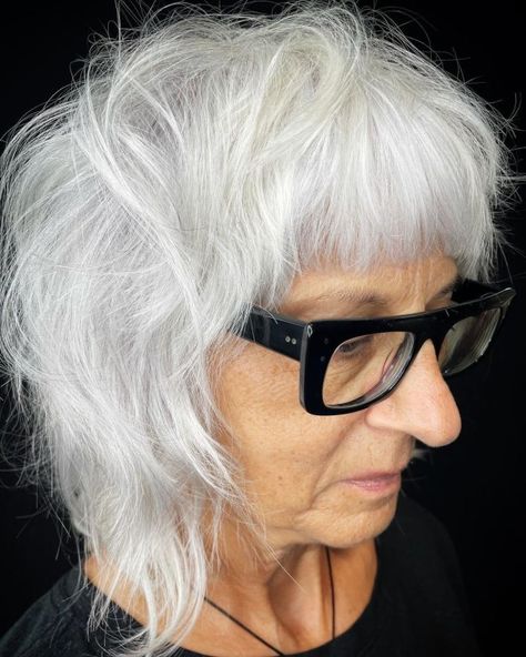 Shag With Bangs, Gray Hair Styles, Wavy Pixie Cut, Pompadour Style, Short Silver Hair, Salt And Pepper Hair, Hair Adviser, Beautiful Gray Hair, Toning Shampoo