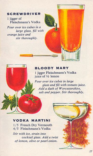 three classic, delicious 1960s cocktails Types Of Drinks, Vintage Cocktails, Drink Bar, Vodka Martini, Classic Cocktails, Party Drinks, Vintage Recipes, Mixology, Cocktail Drinks