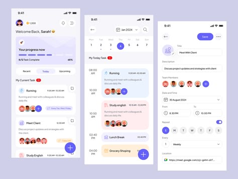 Task Management App by Paperpillar on Dribbble To Do List App, Pastel Images, Task Management App, App Ideas, Pinterest App, Productivity Apps, Construction Management, Ui Design Inspiration, Iphone Layout