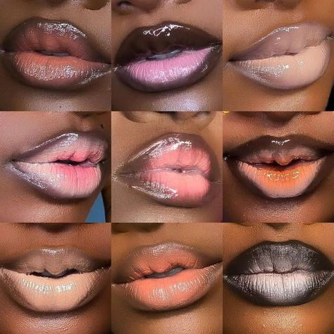 Makeup Tutorials for WOC®™ on Instagram: "This is absolutely gorgeous 😍🥰 Which one is your favorite?😍❤️ Follow us @wocmua for daily makeup tutorials and beauty transformations 😍 Credit 📸 : @nickey_pearls . . . . . #melaninmakeup #melaninmakeupdaily #makeupforblackwomen #makeup #melaninpoppin #blackgirlmagic #makeupartist #melanin #mua #melaninsglow #wakeupandmakeup #melaninbeautiesunite #undiscovered #melaninmagic #muas #melaninbeauty #makeuptutorial #melaninqueen #blackgirlmakeup #beauty # Dark Skin Makeup Tutorial, Essential Makeup Brushes, Learn Makeup, Lip Tutorial, Beginners Eye Makeup, Makeup For Black Skin, Lip Makeup Tutorial, Brown Skin Makeup, Creative Makeup Looks