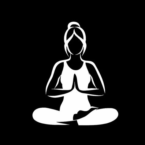 12.6*15.3CM Fashion Yoga Meditation Car Stickers Waterproof ReflectiveVinyl Decals Cartoon Black/Silver C7-0318 _ - AliExpress Mobile Meditation Icon, Yoga Icon, Yoga Images, Yoga Pictures, Cute Backgrounds For Phones, Cartoon Black, Black Yoga, Highlight Icons, Cute Backgrounds