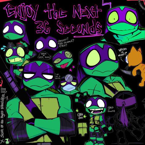 2012 Donatello Fanart, Easybridget Tmnt, Eazybridget Tmnt, Rottmnt Drawing, Tmnt Drawings, Tmnt Characters, Donatello Tmnt, Oingo Boingo, Tmnt Comics