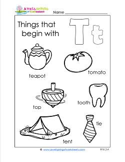 Things That Begin With T - Alphabet Printables T Is For Worksheet, T Letter Worksheet, T Worksheets Preschool, Letter T Worksheets For Preschool, Letter T Activities For Preschool, Letter T Worksheet, Kids Bible Study Activities, T Worksheet, Science Worksheets For Kindergarten