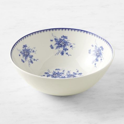 English Floral | Williams Sonoma China Dresser, Floral Dinnerware, Blue And White Dinnerware, William Sonoma, Kids Pottery, Salad Pasta, Mark And Graham, Porcelain Dinnerware, Porcelain Blue