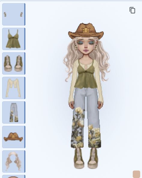 Everskies, fit check, outfit, cowgirl, cowboy, ootd, cowboy hat Outfit Cowgirl, Check Outfit, Everskies Fits, Cowgirl Cowboy, Fit Check, Cowboy Hat, Cowboy Hats, Cowboy, Ootd