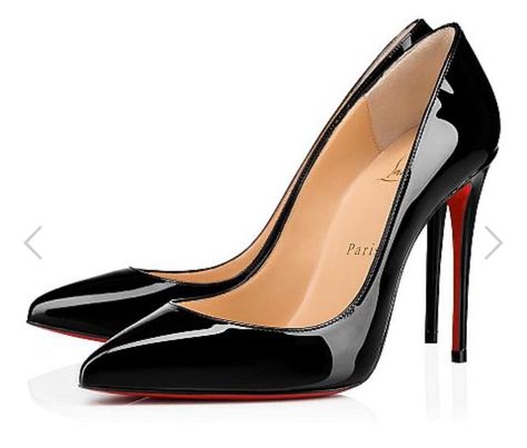 Louboutin High Heels, Pigalle Follies, Louboutin Pigalle, Black Patent Heels, Christian Louboutin Pigalle, Louboutin Heels, Christian Louboutin Heels, Patent Heels, Christian Louboutin Women