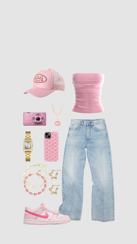 Outfit inspo #outfitinspo #vintage #beauty #vibes #pink #ootd Pink Ootd, Collage Outfits, Beauty Vibes, Outfit Collage, Kawaii Fashion Outfits, Cute Swag Outfits, Simple Trendy Outfits, Cute Everyday Outfits, Really Cute Outfits