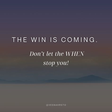 The win is coming. Don’t let the when stop you! Share this to someone who needs to hear it.🫶🏻 #motivation #burnout #womeninbusiness #wellness #peakrevival #holisticliving Don't Get Distracted, Winning Season, Fly Quotes, Quotes With Images, You Quotes, Holistic Living, July 17, Amazing Quotes, Be Yourself Quotes