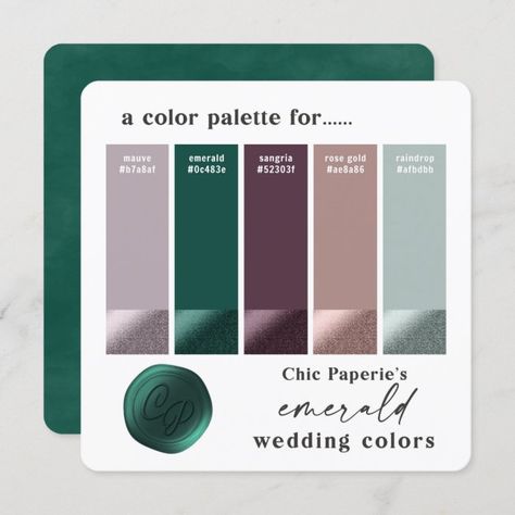 Bold Wedding Colors, Emerald Wedding Colors, Winter Wedding Color Palette, Blush Color Palette, Wedding Color Combinations, Gold Wedding Colors, Wedding Color Trends, Emerald Green Weddings, Winter Wedding Colors