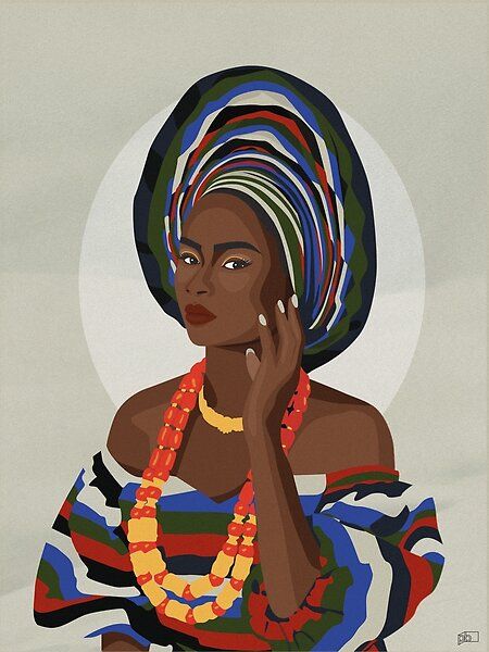 Nigerian Woman by PbJournal | Redbubble Nigerian Art Artworks, Nigerian Aesthetic Wallpaper, Nigeria Illustration, Nigerian Aesthetic, Nigeria Aesthetic, Nigerian Art, Nigerian Women, Successful Woman, African Paintings