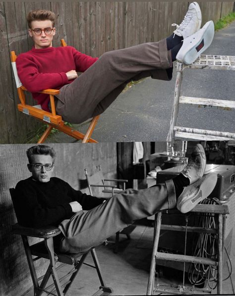 James Dean Impersonator Michael John Gross James Dean Style Outfits, James Dean Outfits, James Dean Style, Men Dressing, Streetwear Inspiration, Style 2023, James Dean, Old Money Style, Classic Fashion