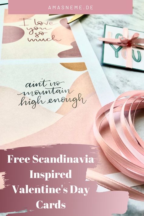 scandinavian style minimalist Valentine's Day cards to download for free on my blog. Valentinesday, minimalist valentines day, ain't no mountain high enough, love cards, love gifts, diy gifts, printable, free printable, free download diy, quotes, love quotes Minimalist Valentines, Free Valentine Cards, Forever Single, Diy Quotes, Printable Valentine, Single Woman, Mountain High, Different Holidays, Valentine's Day Cards