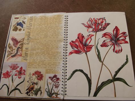 Floral Sketchbook Ideas, Textiles Flowers Sketchbook, Flower Sketchbook Pages, Year 12 Art Folio, Natural Forms Textiles Sketchbook Pages, Gcse Flowers Sketchbook, Artist Research Page Gcse Flowers, Nature A Level Art, Sketbook Pages