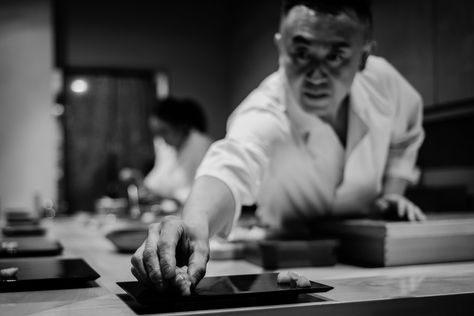 Japanese Chef Aesthetic, Chef Photography, Eating Sushi, Leica M10, Sushi Chef, Japanese Chef, Japanese People, White Image, Leica