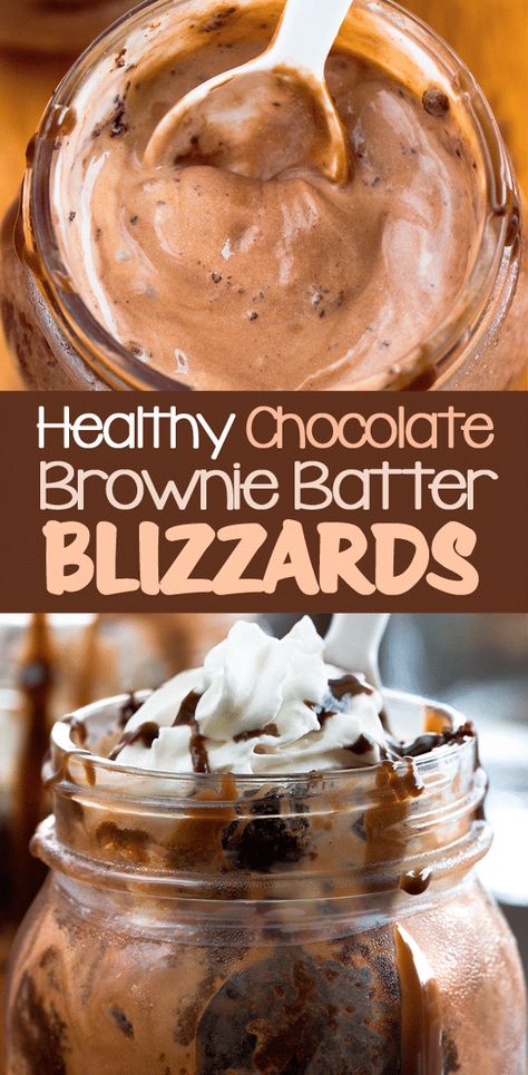 Healthy Chocolate Brownie Blizzard - Chocolate Covered Katie Vegan Coffee Ice Cream, Blizzard Recipe, Homemade Frozen Yogurt, Love Dairy, Chocolate Covered Katie, Healthy Chocolate Chip Cookies, Sweet Potato Brownies, Healthy Chocolate Chip, Healthy Ice Cream