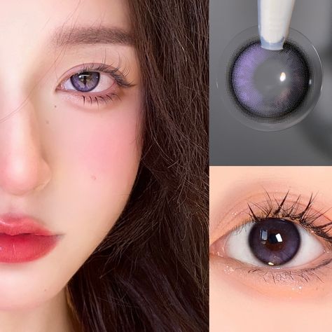 Purple Eye Contacts, Lilac Eye, Brown Contact Lenses, Tone Makeup, Purple Contacts, Purple Lenses, Violet Eyes, Your Gorgeous, Contact Lenses Colored