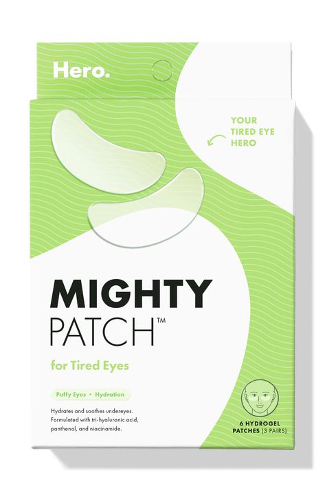 What it is: A pack of patches to refresh and visibly de-puff tired-looking eyes so you can start your day on a high note.What it does: The patches are contoured to fit your under eyes and won't slip off skin. They can be worn for 30+ minutes or until the patch turns clear. They help awaken tired-looking eyes by visibly de-puffing and minimizing the look of eye bags. Key ingredients:- Tri-hyaluronic acid: delivers a blend of hydration- Niacinamide: energizes skin- Panthenol and allantoin: moisturizes and calms under eyesHow to use: Prep eye area. Start with clean skin. Place the patches. Remove film and smooth patches under eyes, then watch it work. Leave on for 30+ minutes (or until gel turns clear). Includes three undereye patch pairs (six patches) Made in Korea Mighty Patch, Under Eyes, Tired Eyes, Puffy Eyes, Eye Bags, Eye Area, Clean Skin, Watch It, Hyaluronic Acid