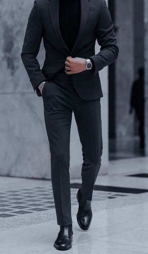 Black Suit, Fashion Winter, Business Fashion, Fashion Casual, Men's Fashion, For Men, Black