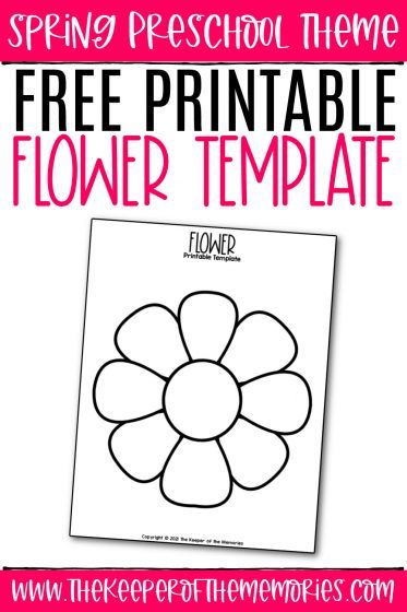 Flower Name Craft Preschool, Spring Flower Template Free Printables, Printable Flowers Cutout Clip Art, Flower Crafts For Preschool, Flower Craft Preschool, Preschool Flower Crafts, Flower Name Craft, Free Flower Printables, Free Printable Flower Templates