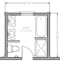 9x10 full bath layout Small Narrow Bathroom, Small Bathroom Redo, Small Bathroom Floor Plans, Small Bathroom Plans, Bathroom Layout Ideas, Bathroom Layout Plans, Simple Bathroom Renovation, Add A Bathroom, Small Bathroom Layout