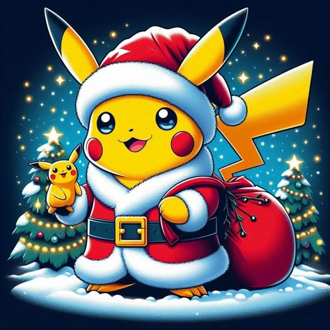 Pikachu Wallpaper Hd, Christmas Pikachu, Pikachu Christmas, Pikachu Dress, Christmas Pokemon, Marvel Christmas, Pokemon Christmas, Pokémon Fanart, Pikachu Wallpaper