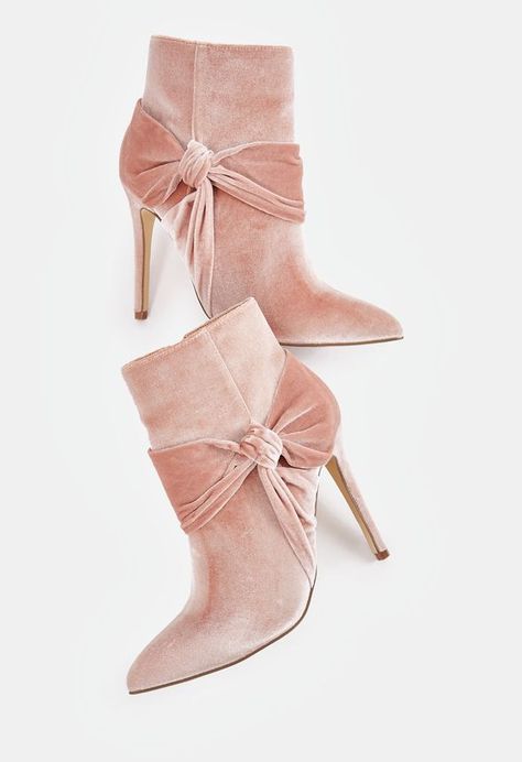 Pink Velvet Heels, Boots With Heels, Pink Looks, Wide Width Boots, Fantastic Shoes, Faux Suede Boots, Velvet Heels, Shoe Tags, Cute Sneakers