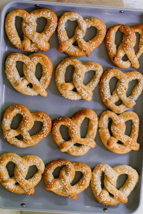 Sourdough Discard Pretzels, Discard Pretzels, Sourdough Pretzel Recipe, Sourdough Pretzel, Sourdough Cookies, Homemade Sourdough Bread Recipes, Chocolate Rugelach, Farmhouse On Boone, Recipe Using Sourdough Starter