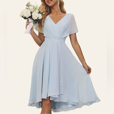 Light Blue Bridesmaid Dresses Long, Baby Blue Bridesmaid, Powder Blue Bridesmaid Dress, Ice Blue Bridesmaid Dress, Baby Blue Bridesmaid Dresses, Light Blue Wedding Dress, Dreamy Romance, Blue Bridesmaid Dresses Short, Light Blue Bridesmaid Dresses