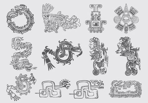 Vector Quetzalcoatl - Descargar Vectores Gratis, Illustrator Graficos, Plantillas Diseño Matching Tattoos For Stoners, Quetzalcoatl Tattoo, Voodoo Doll Tattoo, Azteca Tattoo, Mayan Glyphs, Mexico Tattoo, Mayan Tattoos, Aztec Tattoos, Glyph Tattoo