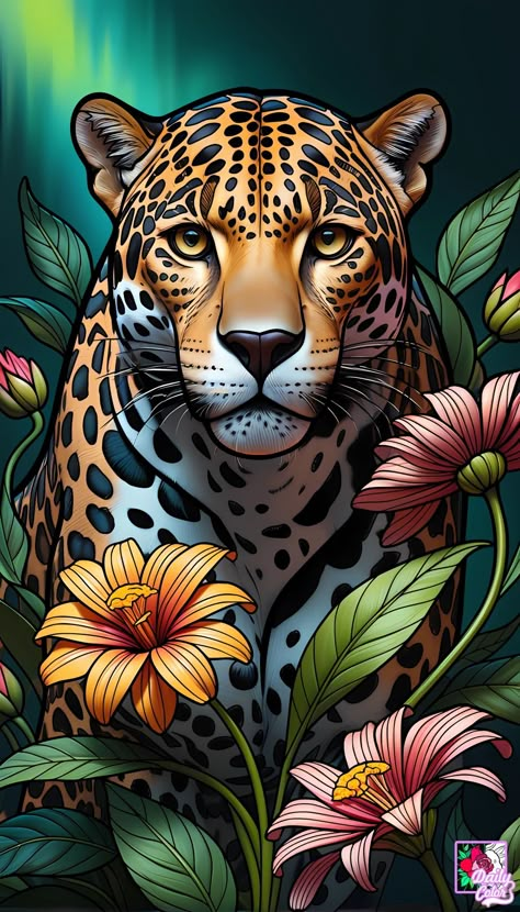 Jaguar Painting, Cheetah Drawing, Africa Art Design, Flamingo Painting, Art Lessons Middle School, Flower Drawing Tutorials, Spirit Animal Art, Detailed Coloring Pages, Africa Art