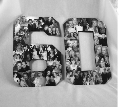 Collage Numbers, 50th Birthday Party Gifts, 60th Birthday Ideas For Dad, Mum Wedding, 60th Birthday Party Decorations, 50 Wedding Anniversary Gifts, 50th Anniversary Party, Mom Party, 60 Wedding Anniversary