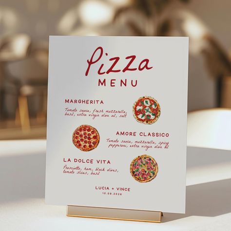 Set the perfect tone for your celebration with our "That's Amore" Pizza Menu Sign Canva Template! Ideal for engagement parties, rehearsal dinners, bridal showers, or weddings, this template features charming watercolor pizza elements that add a fun and delicious touch to any event. Fully customizable in Canva, you can easily edit the text, colors, and layout to match your theme. 𝗧𝗛𝗔𝗧'𝗦 𝗔𝗠𝗢𝗥𝗘 𝗕𝗨𝗡𝗗𝗟𝗘: https://www.etsy.com/ca/listing/1792741823/thats-amore-bridal-shower-template 𝗠? Engagement Party That’s Amore, Italy Themed Rehearsal Dinner, Italian Wedding Pizza Party, Pizza Wedding Rehearsal Dinner, Pizza Themed Engagement Party, Pizza Wedding Shower Ideas, Easy Rehearsal Dinner Ideas, That's Amore Party, Pizza Pool Party