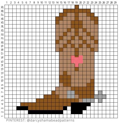 Cowboy Boot Crochet Tapestry, Crochet Cowboy Boot Applique, Cowboy Boot Cross Stitch Pattern, Cowboy Boot Stitching, Cowboy Cross Stitch Patterns, Perler Art, Graph Paper Art, Small Cross Stitch, Pixel Crochet