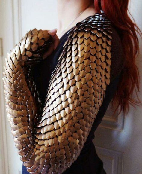 Scale Mail Armor, Dragon Scale Armor, Mail Armor, Costume Armour, Scale Mail, Steampunk Cosplay, Lifestyle Blogs, Shrug Cardigan, Dragon Scale