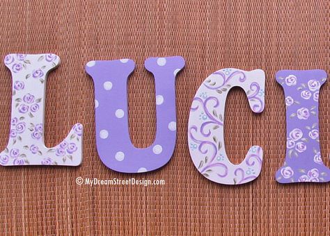 Letter Painting Ideas Wooden, Sorority Letters Painted, Letter Painting, Wall Letters Nursery, Sorority Letters, Letter Decor, Girl Nursery Wall, Wall Letters, Sorority Crafts