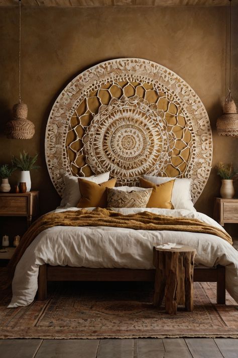 20 inspiring boho bedroom decor ideas to transform your space with earthy tones, eclectic patterns, and cozy textures. Boho Bedroom Makeover, Boho Bedroom Decor Ideas, Boho Chic Interior, Modern Boho Bedroom, Tiny Bedrooms, Bohemian Bedroom Decor, Headboard Designs, Boho Bedroom Decor, Bedroom Decor Ideas