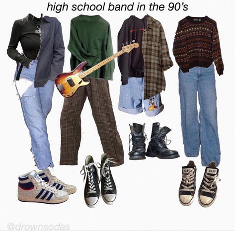 90s Inspired Fall Outfits, Grunge Outfits 90s Aesthetic, Dad Outfits, Mood Clothes, Mood Board Fashion, Black Turtleneck, Swaggy Outfits, Plaid Pants, In High School